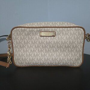 MICHAEL Michael Kors: Jet Set Travel Logo Crossbody Bag